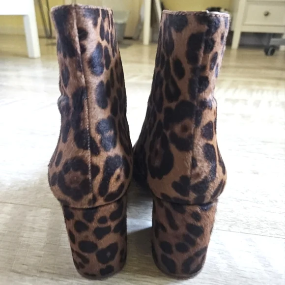 Madewell Amalia In Leopard Callf Hair Ankle Boots - Picture 6 of 16